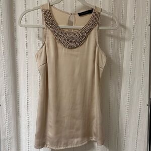 Rare find! Vintage! The Limited Cream Beaded Blouse